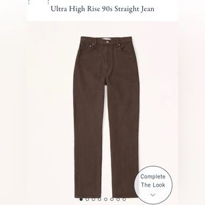 Abercrombie 		
Women's
Ultra High Rise 90s Straight Jean- Brown